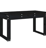 VidaXL Tuinbank 80x38x45 cm massief grenenhout zwart