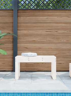 VidaXL Tuinbank 80x38x45 cm massief grenenhout wit