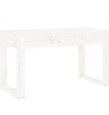 VidaXL Tuinbank 80x38x45 cm massief grenenhout wit