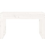 VidaXL Tuinbank 80x38x45 cm massief grenenhout wit