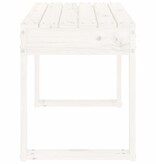 VidaXL Tuinbank 80x38x45 cm massief grenenhout wit