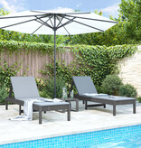 VidaXL Ligbedden 2 st 199,5x60x74 cm massief grenenhout grijs