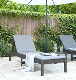 VidaXL Ligstoel 199,5x60x74 cm massief grenenhout grijs