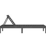 VidaXL Ligstoel 199,5x60x74 cm massief grenenhout grijs