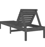 VidaXL Ligstoel 199,5x60x74 cm massief grenenhout grijs