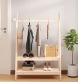 VidaXL Kledingrek 100x45,5x150 cm massief grenenhout