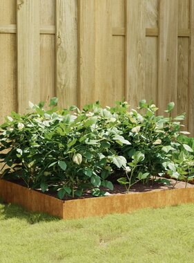 VidaXL Plantenbak verhoogd 100x100x26 cm cortenstaal