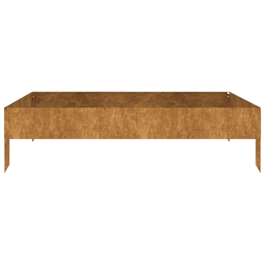 VidaXL Plantenbak verhoogd 100x100x26 cm cortenstaal