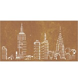 VidaXL Wanddecoratie tuin skyline-ontwerp 105x55 cm cortenstaal