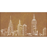 VidaXL Wanddecoratie tuin skyline-ontwerp 105x55 cm cortenstaal