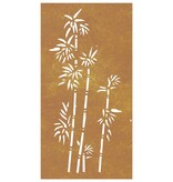 VidaXL Wanddecoratie tuin bamboe-ontwerp 105x55 cm cortenstaal