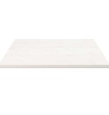 VidaXL Tafelblad vierkant 80x80x2,5 cm massief grenenhout wit