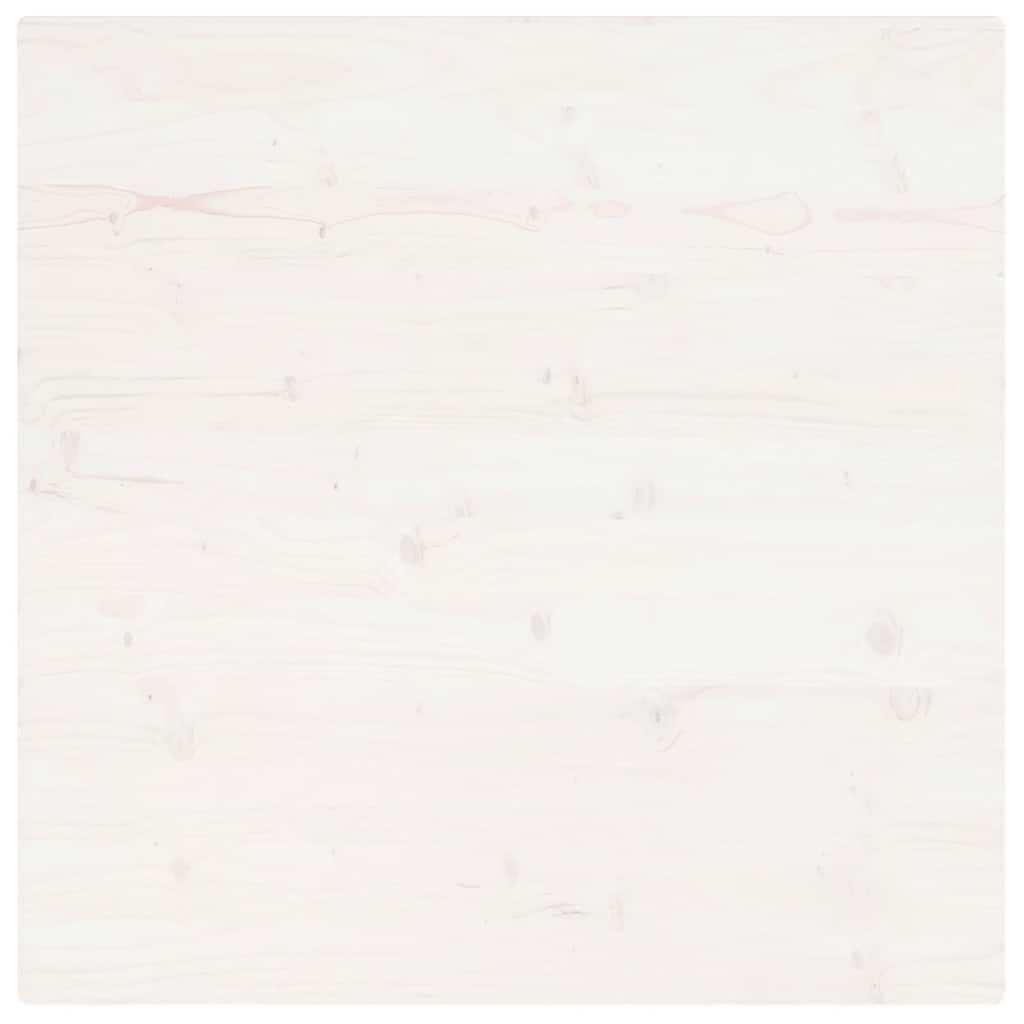 VidaXL Tafelblad vierkant 80x80x2,5 cm massief grenenhout wit