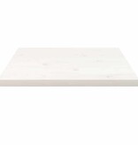 VidaXL Tafelblad vierkant 60x60x2,5 cm massief grenenhout wit