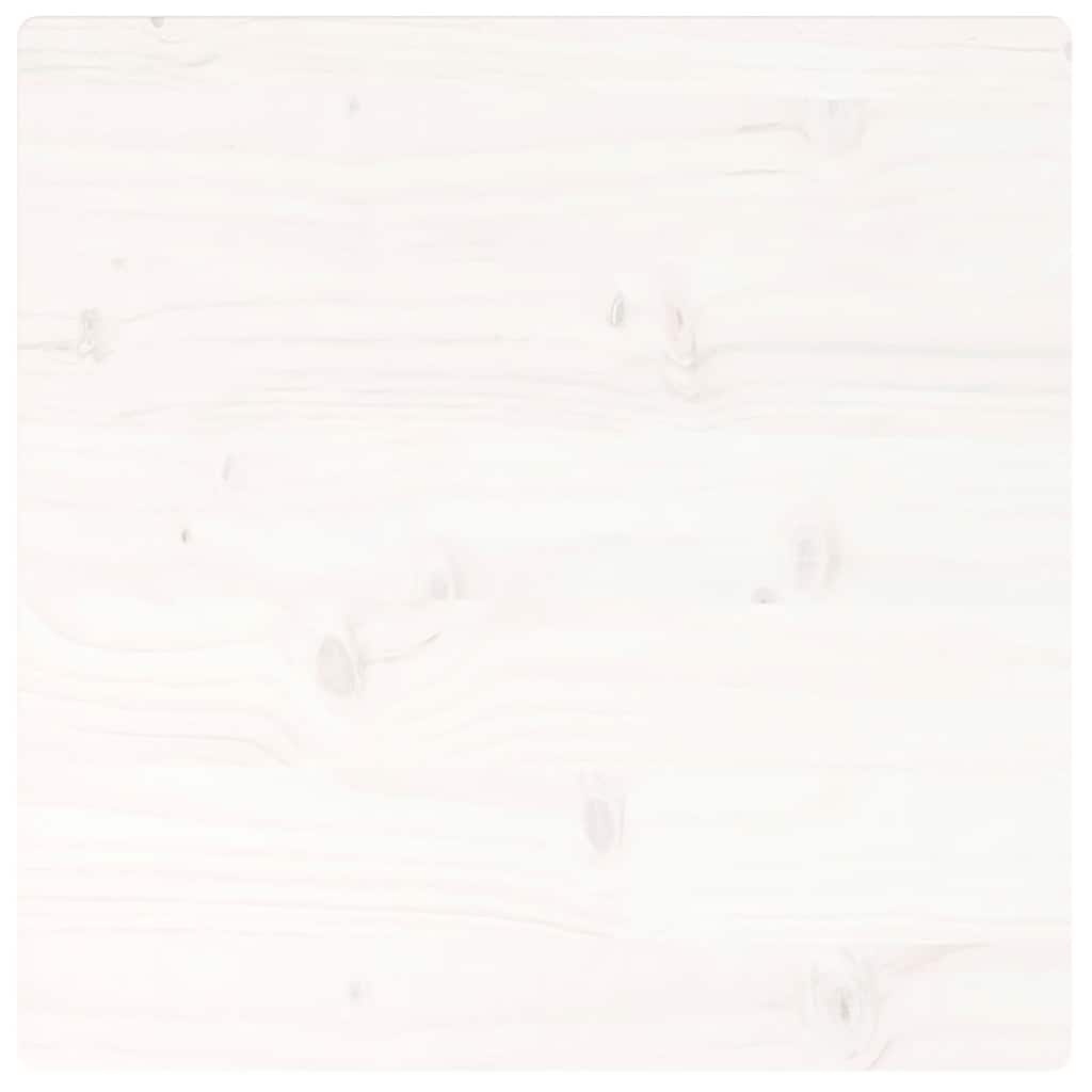 VidaXL Tafelblad vierkant 60x60x2,5 cm massief grenenhout wit