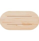 VidaXL Tafelblad ovaal 60x30x2,5 cm massief grenenhout wit