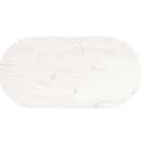 VidaXL Tafelblad ovaal 60x30x2,5 cm massief grenenhout wit
