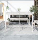 VidaXL Tuintafel 159,5x82,5x110 cm massief grenenhout wit