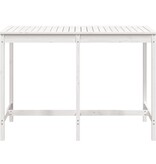 VidaXL Tuintafel 159,5x82,5x110 cm massief grenenhout wit