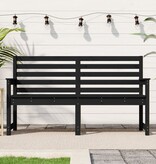VidaXL Tuinbank 159,5x48x91,5 cm massief grenenhout zwart