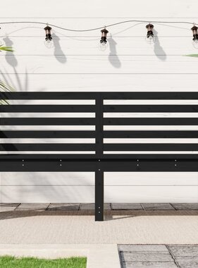 VidaXL Tuinbank 159,5x48x91,5 cm massief grenenhout zwart