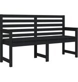 VidaXL Tuinbank 159,5x48x91,5 cm massief grenenhout zwart