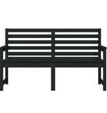 VidaXL Tuinbank 159,5x48x91,5 cm massief grenenhout zwart