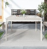 VidaXL Tuintafel 121x82,5x76 cm massief grenenhout wit