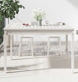 VidaXL Tuintafel 121x82,5x76 cm massief grenenhout wit