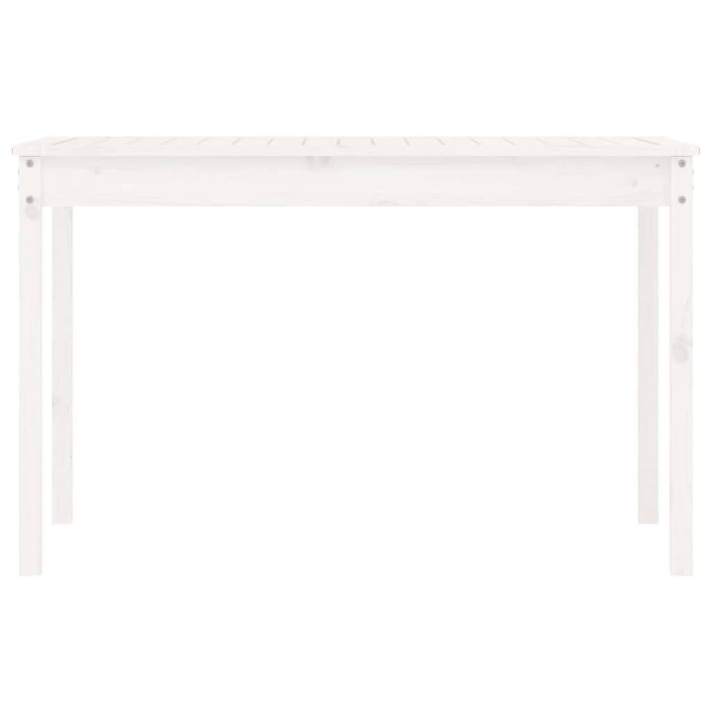 VidaXL Tuintafel 121x82,5x76 cm massief grenenhout wit