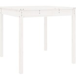 VidaXL Tuintafel 82,5x82,5x76 cm massief grenenhout wit