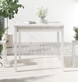 VidaXL Tuintafel 82,5x82,5x76 cm massief grenenhout wit