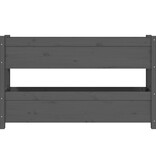 VidaXL Plantenbak 112x25x66 cm massief grenenhout grijs