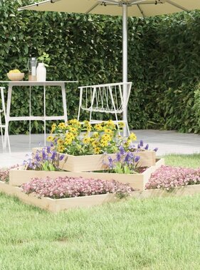 VidaXL Plantenbak 112x112x27 cm massief grenenhout