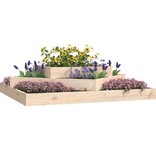 VidaXL Plantenbak 112x112x27 cm massief grenenhout
