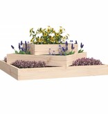 VidaXL Plantenbak 83x83x27 cm massief grenenhout