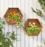 VidaXL Plantenbakken wandmontage 2 st 46x10x40 cm cortenstaal roestig