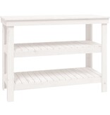 VidaXL Werkbank 110,5x50x80 cm massief grenenhout wit