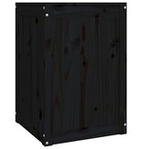 VidaXL Wasmand 44x44x66 cm massief grenenhout zwart