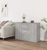 VidaXL Dressoir 91x29,5x65 cm bewerkt hout grijs sonoma eikenkleurig