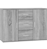 VidaXL Dressoir 91x29,5x65 cm bewerkt hout grijs sonoma eikenkleurig