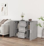 VidaXL Dressoir 91x29,5x65 cm bewerkt hout grijs sonoma eikenkleurig