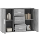VidaXL Dressoir 91x29,5x65 cm bewerkt hout grijs sonoma eikenkleurig