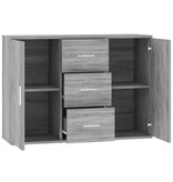 VidaXL Dressoir 91x29,5x65 cm bewerkt hout grijs sonoma eikenkleurig