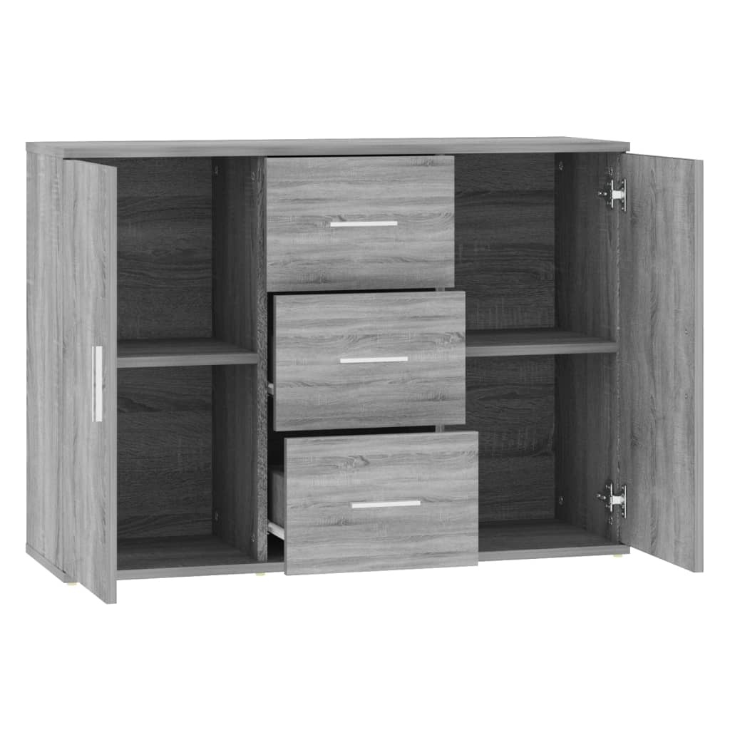 VidaXL Dressoir 91x29,5x65 cm bewerkt hout grijs sonoma eikenkleurig