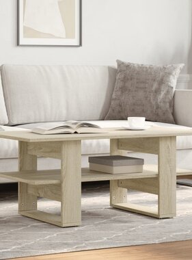 VidaXL Salontafel 102x55x42 cm bewerkt hout sonoma eikenkleurig