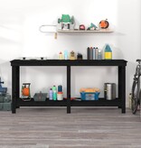 VidaXL werkbank 180x50x80 cm massief grenenhout zwart