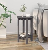 VidaXL Salontafel Ø 40x60 cm massief grenenhout grijs