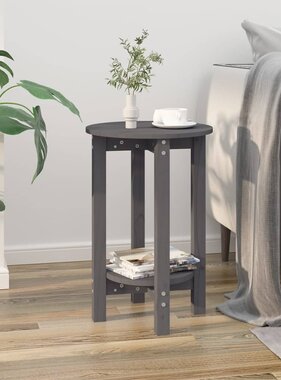 VidaXL Salontafel Ø 40x60 cm massief grenenhout grijs