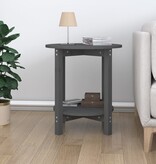 VidaXL Salontafel Ø 55x60 cm massief grenenhout grijs